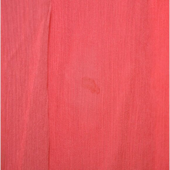 Halston Heritage Chiffon Peach Maxi Dress Womens 2 Silk Strapless Evening Prom - Picture 5 of 12